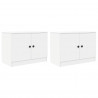 Szafka pod łóżko z przechowywaniem 2 pcs Biały 66 x 35 x 48 cm