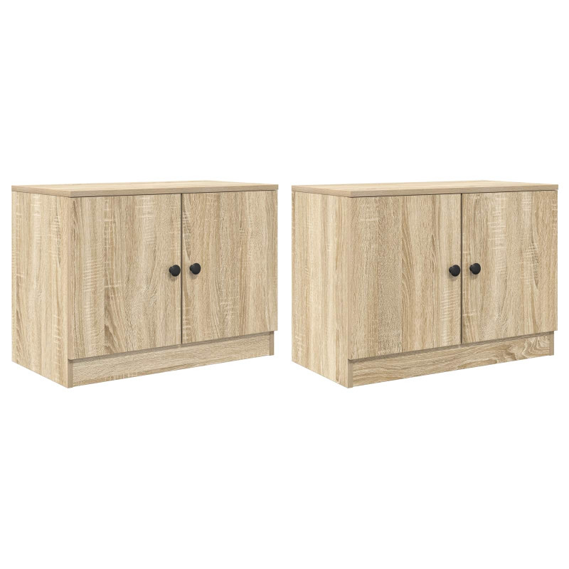 Szafka pod łóżko z drzwiami 2 pcs Dąb Sonoma 66 x 35 x 48 cm