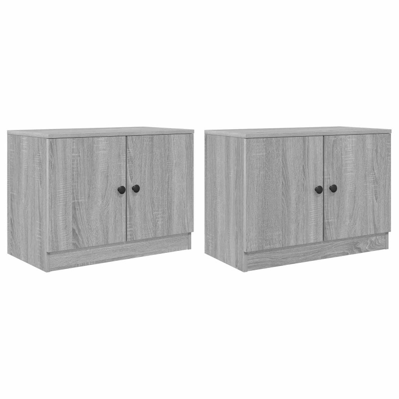 Szafka pod łóżko z drzwiami 2 pcs Szary Sonoma 66 x 35 x 48 cm