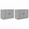 Szafka pod łóżko z drzwiami 2 pcs Szary Sonoma 66 x 35 x 48 cm