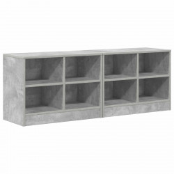 Szafka pod łóżko z półką 2 pcs Betonowy szary 66 x 33 x 48 cm