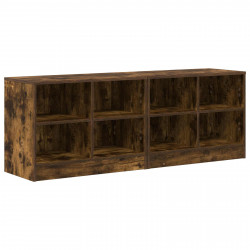 Szafka pod łóżko z półką 2 pcs Dąb wędzony 66 x 33 x 48 cm