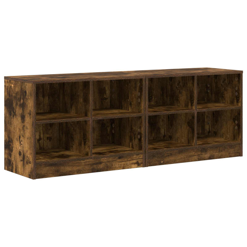 Szafka pod łóżko z półką 2 pcs Dąb wędzony 66 x 33 x 48 cm