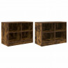 Szafka pod łóżko z półką 2 pcs Dąb wędzony 66 x 33 x 48 cm