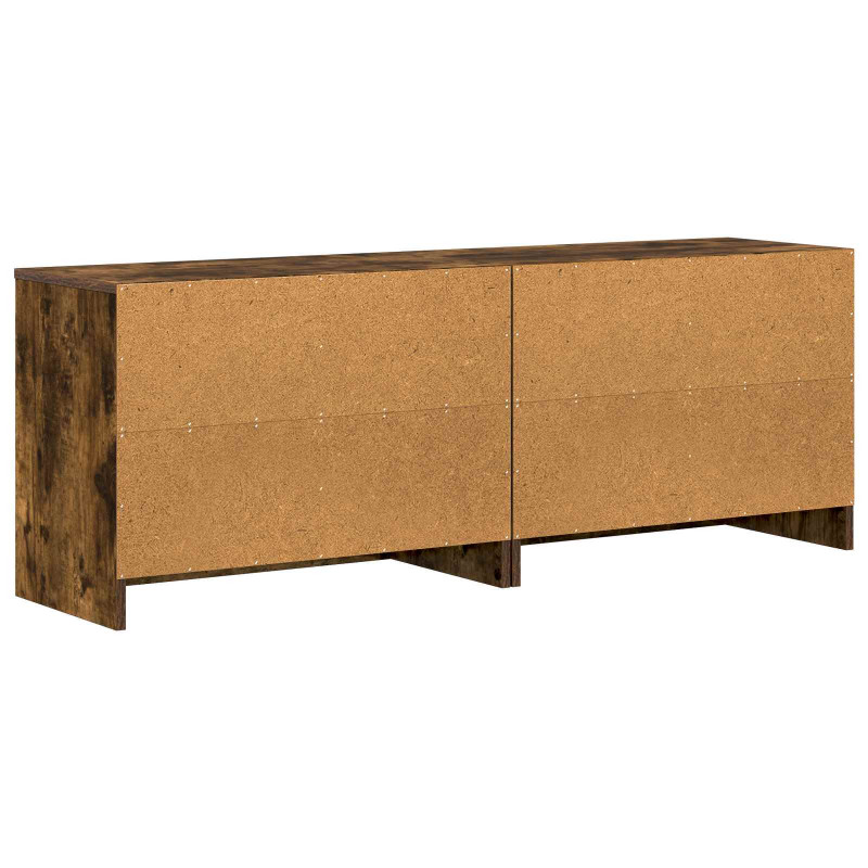 Szafka pod łóżko z półką 2 pcs Dąb wędzony 66 x 33 x 48 cm