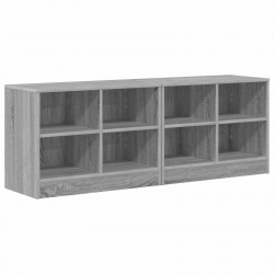 Szafka pod łóżko z półką 2 pcs Szary Sonoma 66 x 33 x 48 cm