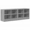 Szafka pod łóżko z półką 2 pcs Szary Sonoma 66 x 33 x 48 cm