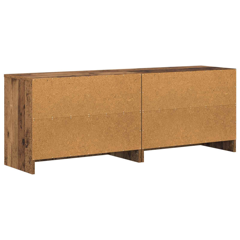 Szafka pod łóżko z półką 2 pcs Stare drewno 66 x 33 x 48 cm