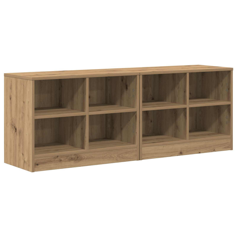Szafka pod łóżko z półką 2 pcs Dąb artisan 66 x 33 x 48 cm