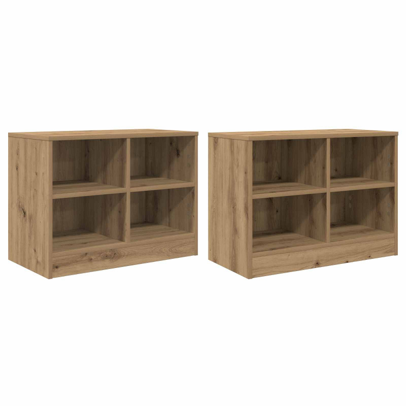 Szafka pod łóżko z półką 2 pcs Dąb artisan 66 x 33 x 48 cm