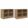Szafka pod łóżko z półką 2 pcs Dąb artisan 66 x 33 x 48 cm