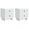 Szafka Nocna z szufladą 2 pcs Biały 43 x 34,5 x 47,5 cm