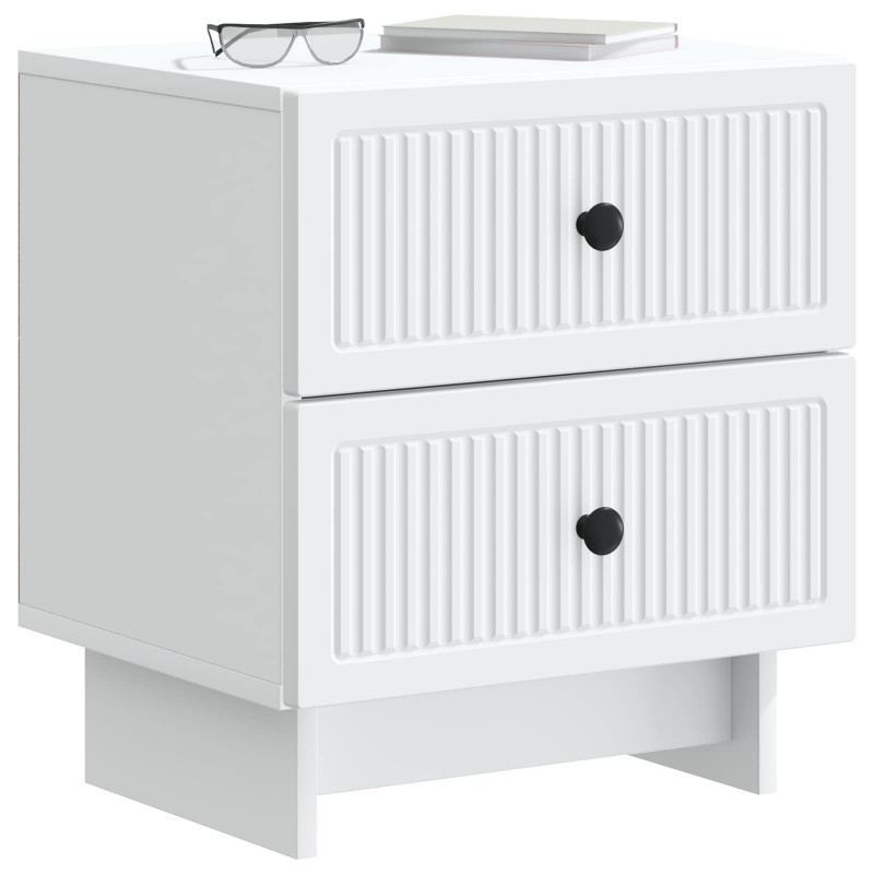 Szafka Nocna z szufladą 2 pcs Biały 43 x 34,5 x 47,5 cm