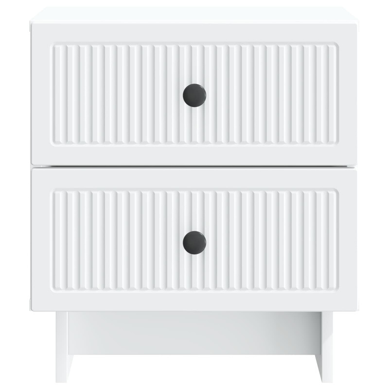 Szafka Nocna z szufladą 2 pcs Biały 43 x 34,5 x 47,5 cm