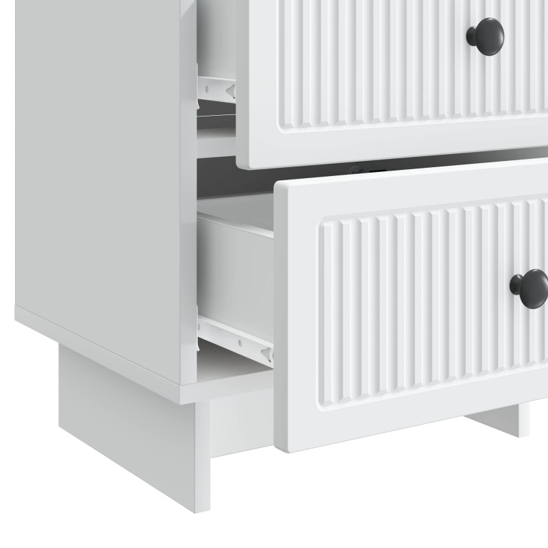 Szafka Nocna z szufladą 2 pcs Biały 43 x 34,5 x 47,5 cm