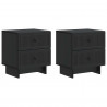 Szafka Nocna z szufladą 2 pcs Czarny 43 x 34,5 x 47,5 cm