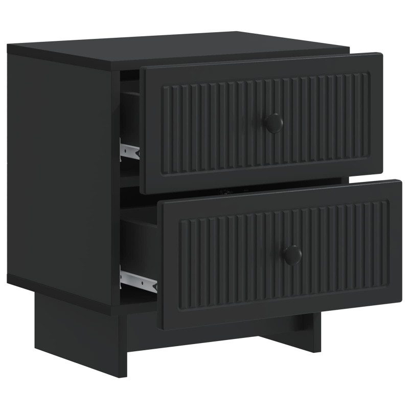 Szafka Nocna z szufladą 2 pcs Czarny 43 x 34,5 x 47,5 cm