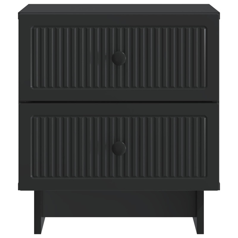 Szafka Nocna z szufladą 2 pcs Czarny 43 x 34,5 x 47,5 cm