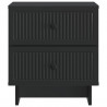 Szafka Nocna z szufladą 2 pcs Czarny 43 x 34,5 x 47,5 cm