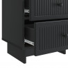Szafka Nocna z szufladą 2 pcs Czarny 43 x 34,5 x 47,5 cm