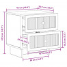 Szafka Nocna z szufladą 2 pcs dąb Sonoma 43 x 34,5 x 47,5 cm
