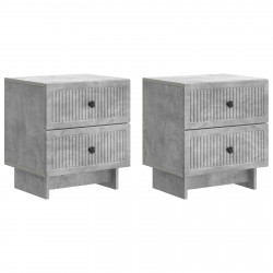Szafka Nocna 2 pcs Betonowy szary 43 x 34,5 x 47,5 cm