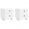 Szafka Nocna 2 pcs Biały wysoki połysk 43 x 34,5 x 47,5 cm