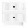 Szafka Nocna 2 pcs Biały wysoki połysk 43 x 34,5 x 47,5 cm