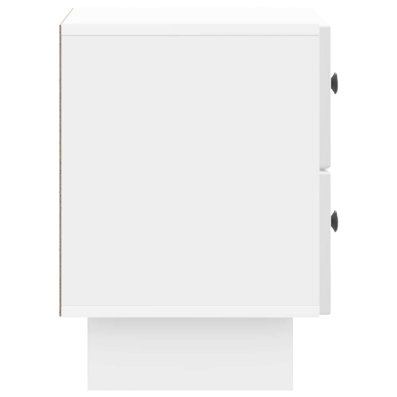 Szafka Nocna 2 pcs Biały wysoki połysk 43 x 34,5 x 47,5 cm