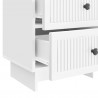 Szafka Nocna 2 pcs Biały wysoki połysk 43 x 34,5 x 47,5 cm