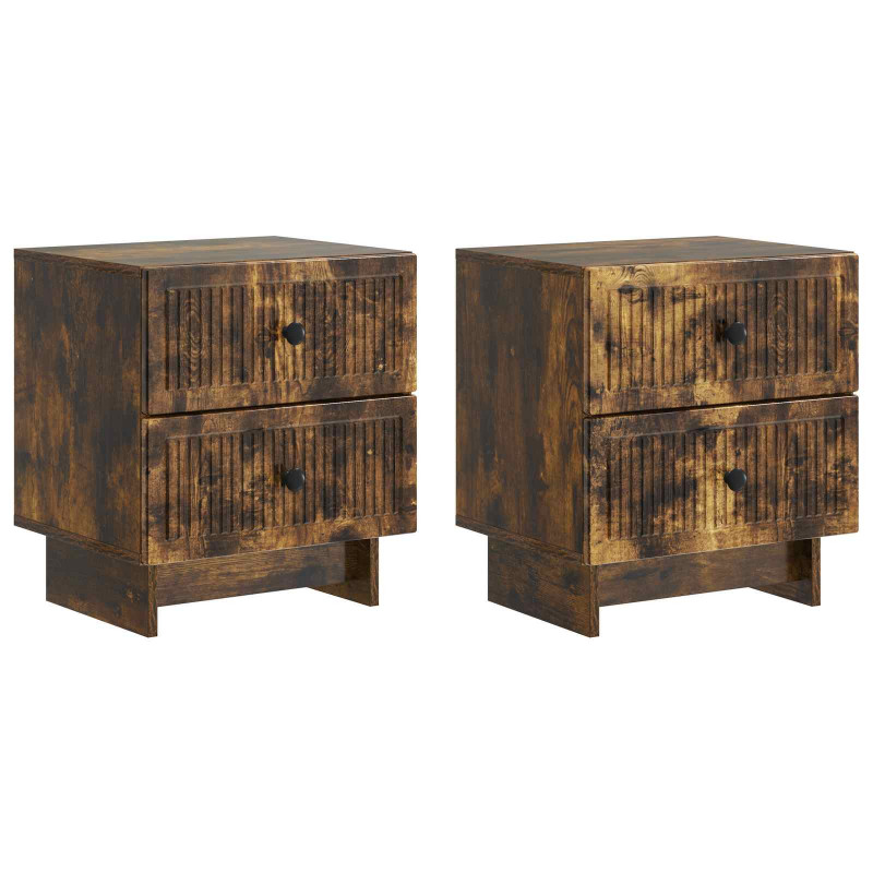 Szafka Nocna z szufladą 2 pcs Dąb wędzony 43 x 34,5 x 47,5 cm