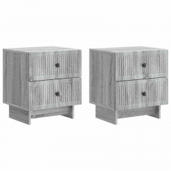 Szafka Nocna z szufladą 2 pcs Szary Sonoma 43 x 34,5 x 47,5 cm