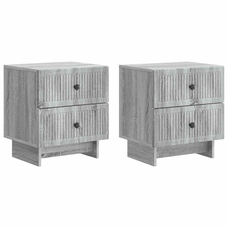 Szafka Nocna z szufladą 2 pcs Szary Sonoma 43 x 34,5 x 47,5 cm