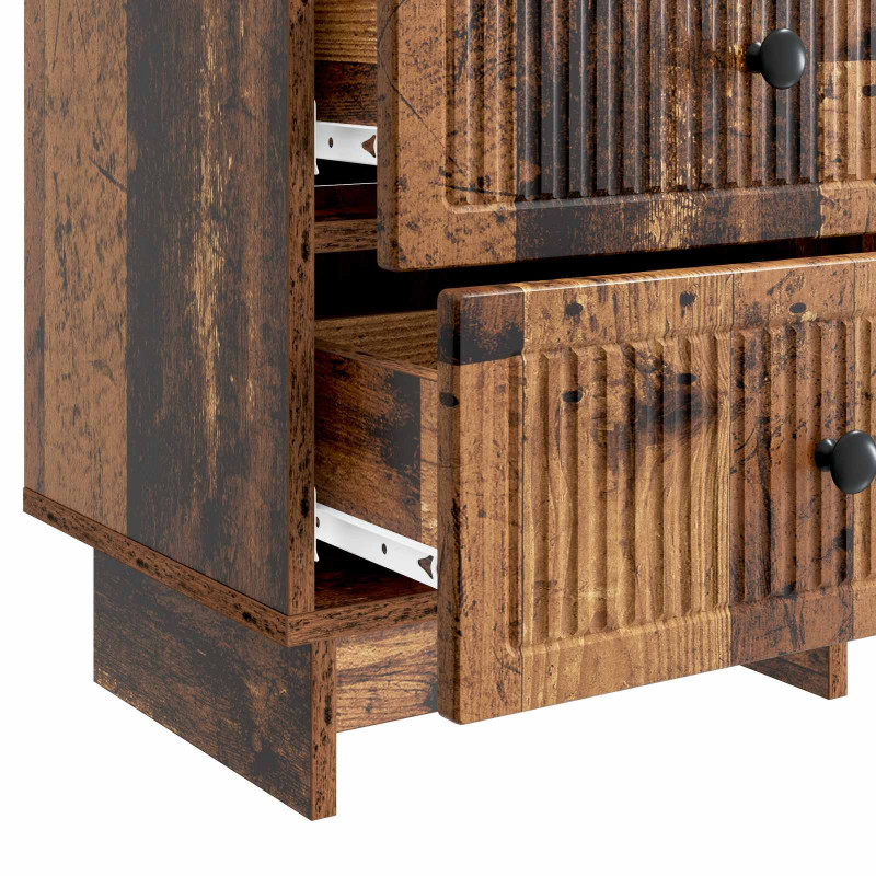 Szafka Nocna z szufladą 2 pcs Stare drewno 43 x 34,5 x 47,5 cm