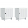 Szafka Nocna 2 pcs Biały 43 x 34,5 x 50 cm Drewno inżynieryjne