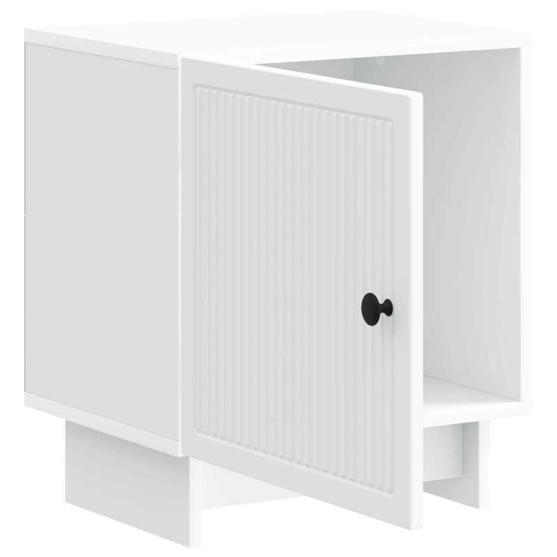 Szafka Nocna 2 pcs Biały 43 x 34,5 x 50 cm Drewno inżynieryjne