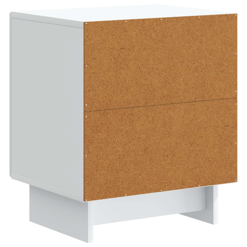 Szafka Nocna 2 pcs Biały 43 x 34,5 x 50 cm Drewno inżynieryjne