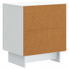 Szafka Nocna 2 pcs Biały 43 x 34,5 x 50 cm Drewno inżynieryjne