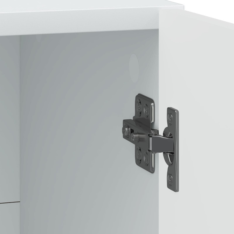 Szafka Nocna 2 pcs Biały 43 x 34,5 x 50 cm Drewno inżynieryjne