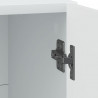 Szafka Nocna 2 pcs Biały 43 x 34,5 x 50 cm Drewno inżynieryjne