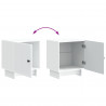 Szafka Nocna 2 pcs Biały 43 x 34,5 x 50 cm Drewno inżynieryjne