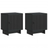 Szafka Nocna 2 pcs Czarny 43 x 34,5 x 50 cm Drewno inżynieryjne