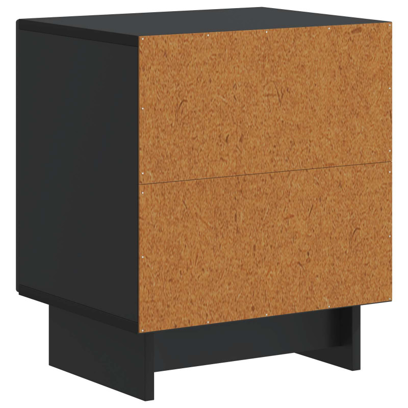 Szafka Nocna 2 pcs Czarny 43 x 34,5 x 50 cm Drewno inżynieryjne
