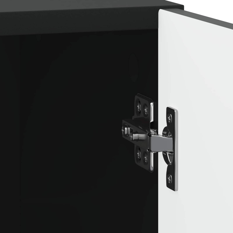 Szafka Nocna 2 pcs Czarny 43 x 34,5 x 50 cm Drewno inżynieryjne