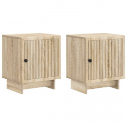 Szafka Nocna 2 pcs dąb Sonoma 43 x 34,5 x 50 cm