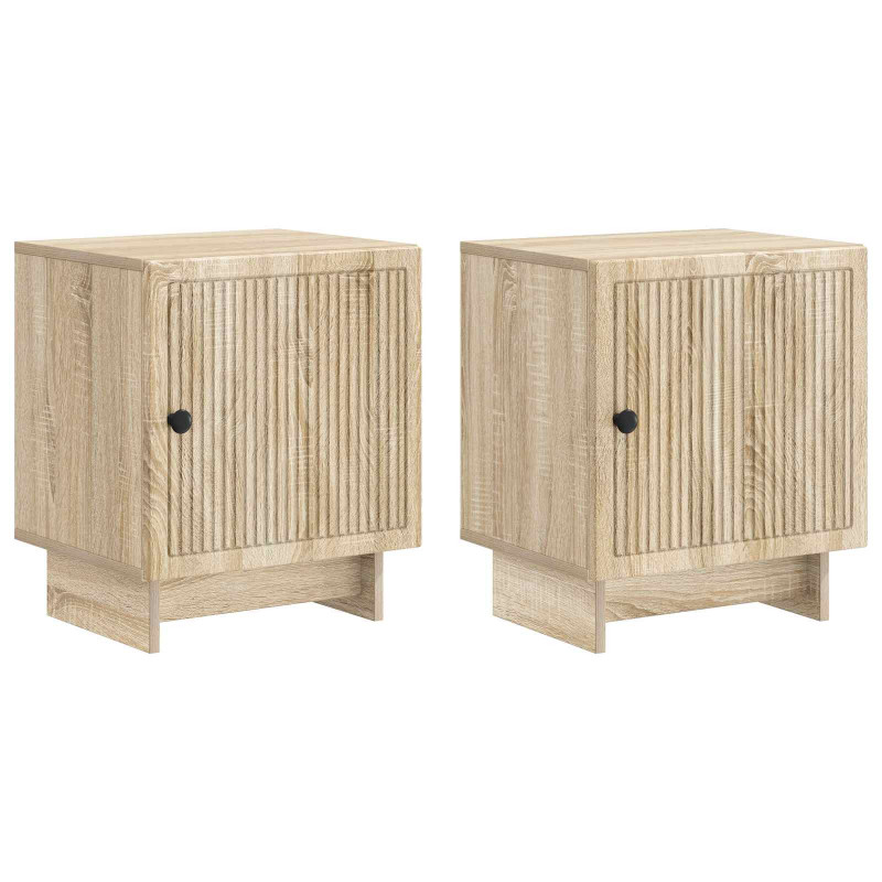 Szafka Nocna 2 pcs dąb Sonoma 43 x 34,5 x 50 cm
