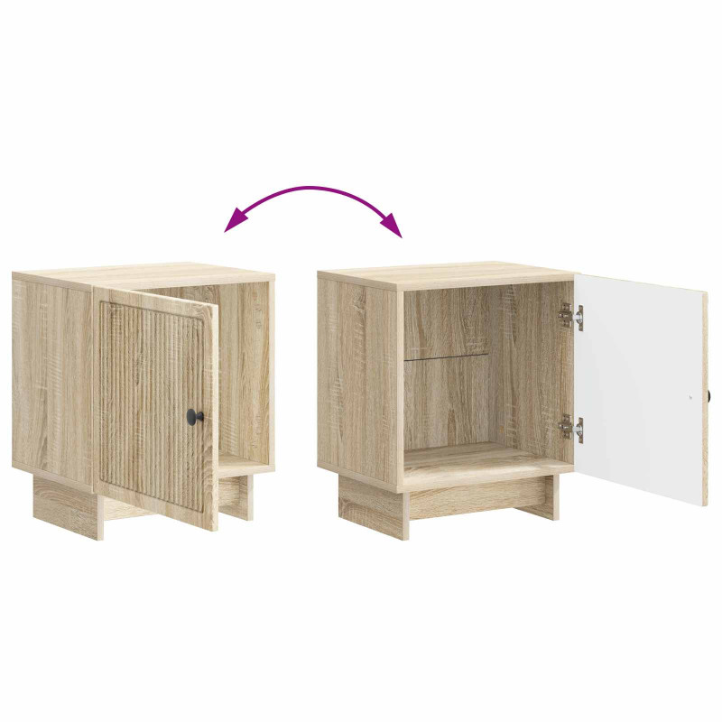 Szafka Nocna 2 pcs dąb Sonoma 43 x 34,5 x 50 cm