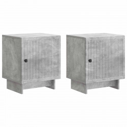 Szafka Nocna 2 pcs Betonowy szary 43 x 34,5 x 50 cm