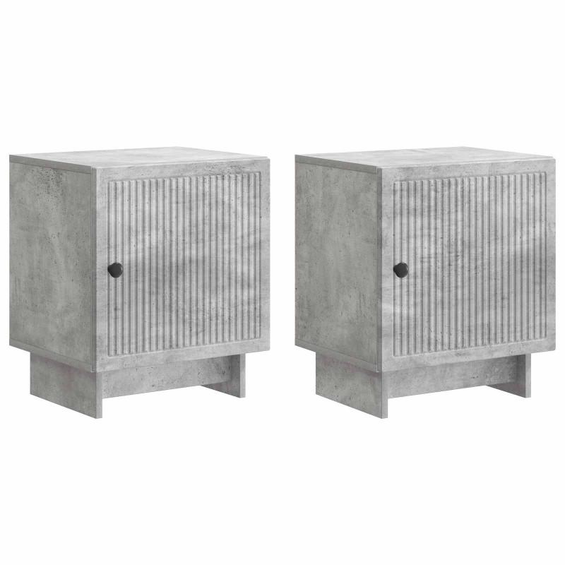 Szafka Nocna 2 pcs Betonowy szary 43 x 34,5 x 50 cm