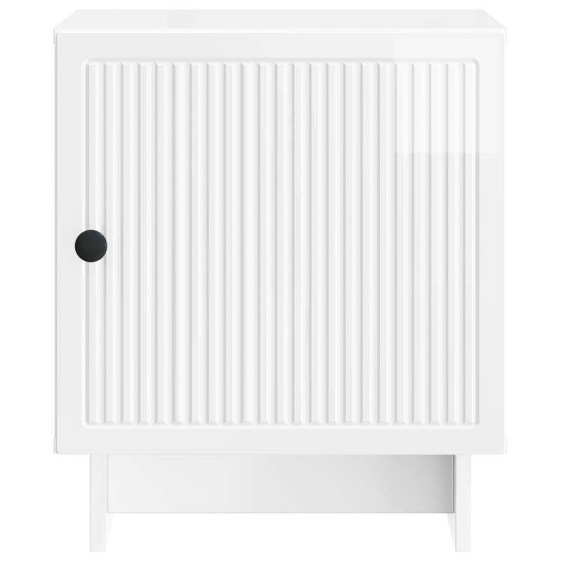 Szafka Nocna 2 pcs Biały wysoki połysk 43 x 34,5 x 50 cm
